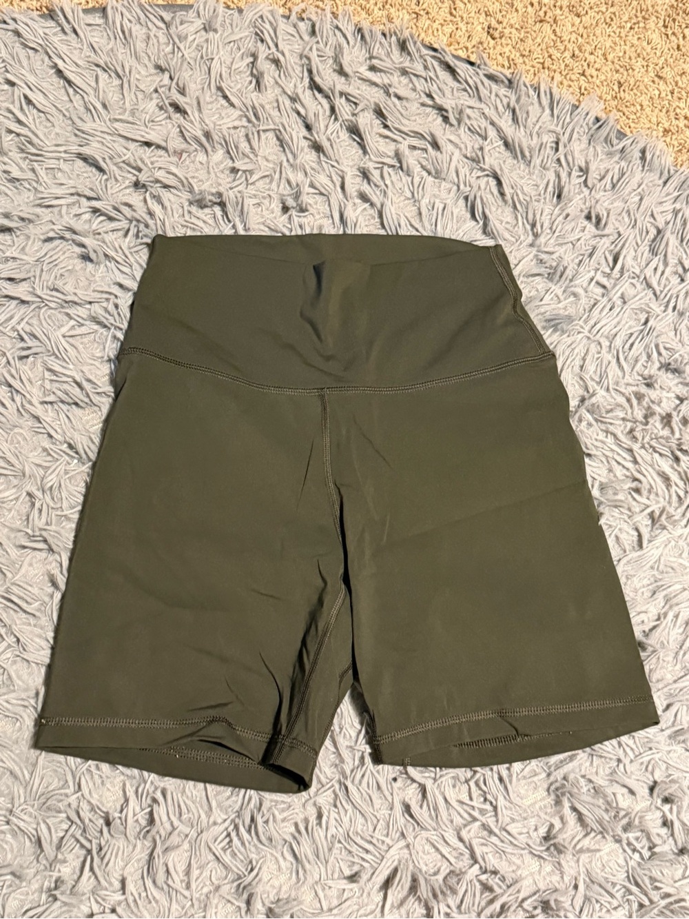 CRZ YOGA Olive Green High-Rise Bike Shorts
